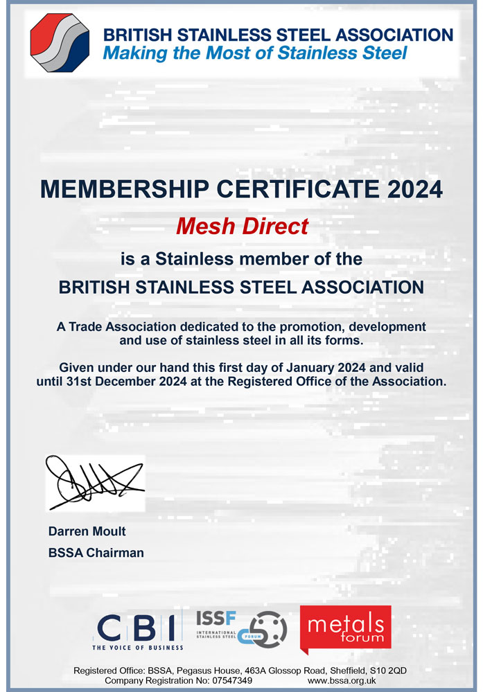 BSSA Certificate