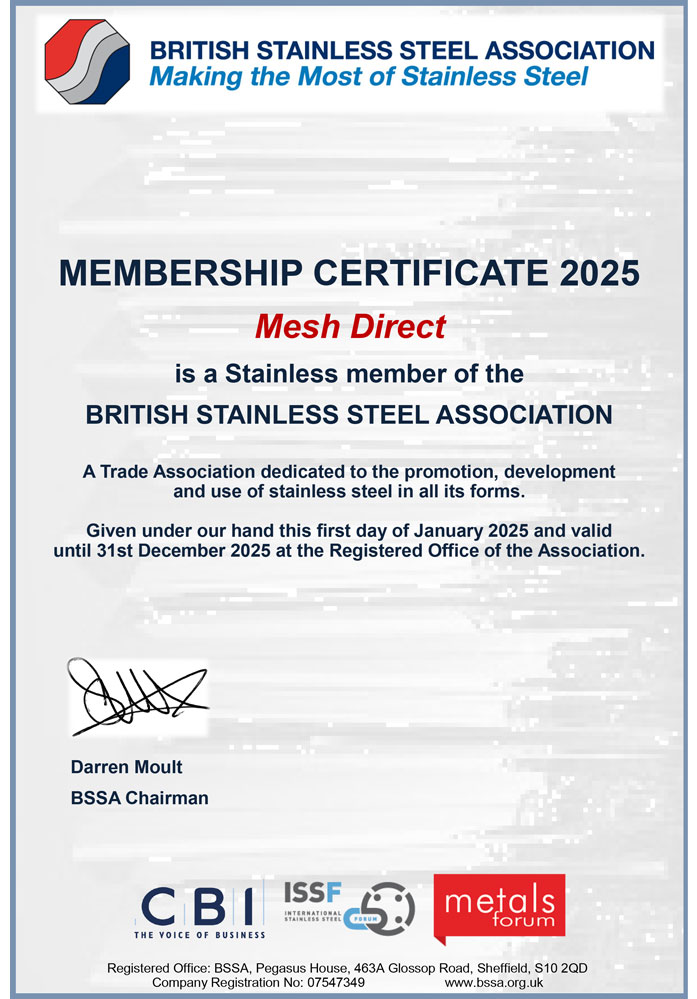 BSSA Certificate