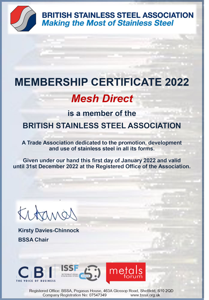 BSSA Certificate